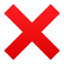 Cross mark :x: ❌